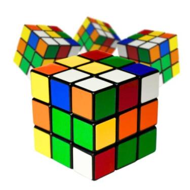 Imagem de Kit 6un Cubo Mágico 3x3x3 Brinquedo Interativo Quebra Cabeça Colorido 