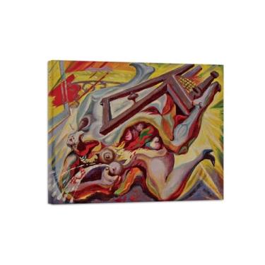 Imagem de Abstrato lona wall art pinturas famosas-Cair-Pôster e impressões para decoração casa pronta para pendurar 20x25cm8x10in Tela Embrulhada