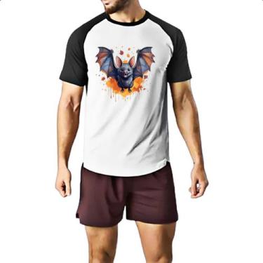 Imagem de Camiseta Raglan Morcego Watercolor Arte - Alearts, GG