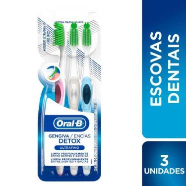 Imagem de Escova Dental Oral-B Gengiva Detox Ultrafino Extra Macia Cores Sortida