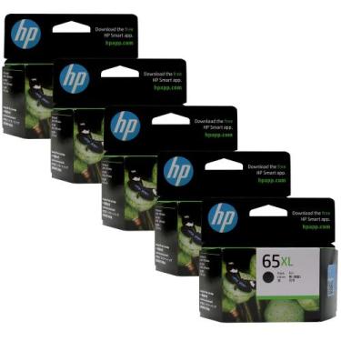 Imagem de Cartucho de tinta HP 65XL preto de alto rendimento 5x para impressora
