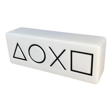 Imagem de Luminária Gamer com Luz LED – Símbolos de Controle, Ideal para Quarto ou Setup, 30 cm