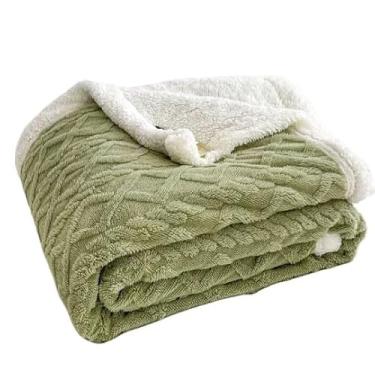 Imagem de Cobertor Manta Glamour Com Sherpa Lã De Carneiro Casal Dupla Face 1,80 x 2,20 Super Macia,cobertor casal grosso(Verde)