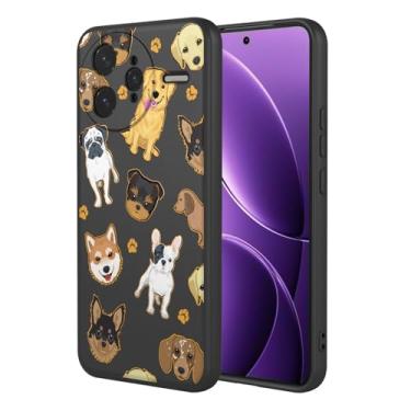 Imagem de HTXWXJC Capa de telefone para Redmi K80 Pro, capa para Xiaomi Poco F7 Ultra, à prova de choque, flexível, amortecedor, capas macias de TPU, capa com estampa de cachorro para Redmi K80 Pro, cachorro