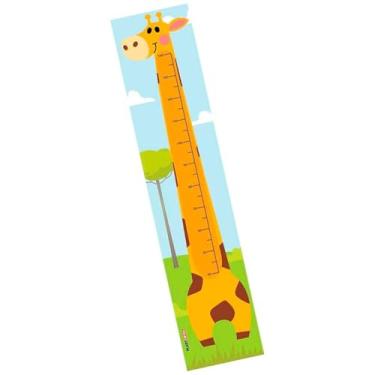 Imagem de Régua de Crescimento Adesiva Plastcover Girafa – 38cm x 1,60m, Design Infantil para Medir Altura na Parede