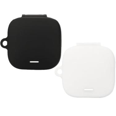 Imagem de Acddeny Capa de fone de ouvido compatível com redmi Buds 6 Active, [suporta carregamento sem fio] [capa protetora à prova de choque] capa de silicone para fone de ouvido (preto-branco)