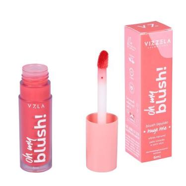 Imagem de Blush Líquido Vizzela Oh My Blush, Rouge Rose