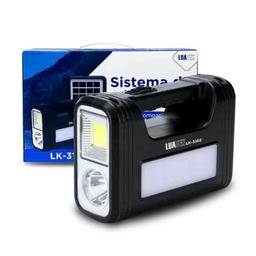 Imagem de Sistema De Luz Placa Portátil Solar 3 Lâmpadas Led Luatek
