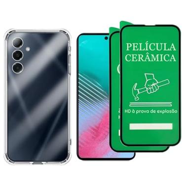 Imagem de Kit Capa Capinha Case + 2 Películas De Cerâmica Anti Impacto Para Samsung Galaxy M54