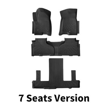 Imagem de Revestimento de carga TPE compatível com Chevy Tahoe/compatível com GMC Yukon (versão para 7 assentos) 2021-2024 Proteção para todas as condições climáticas Revestimentos de piso Acessórios para tapet