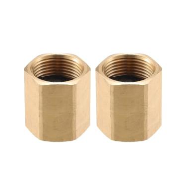 Imagem de VekAuto Conector de lavadora de pressão, adaptador fêmea M22x1,5 conector de mangueira de parafuso de latão universal para lavadora de pressão conexão rápida latão tom cobre acessórios automotivos