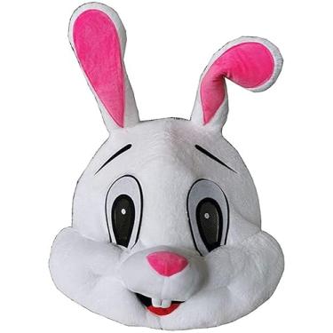 Imagem de MATGUI Máscara de cabeça de coelho, bicho de pelúcia, fantasia de Halloween