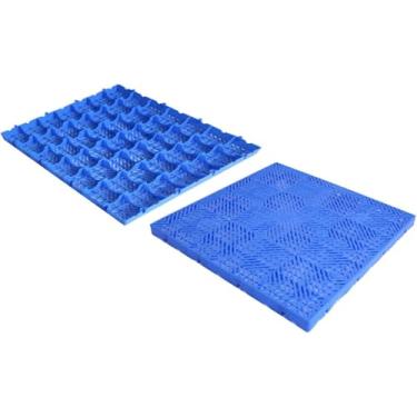 Imagem de Almofada De Mercadorias De Armazenamento De Paletes Encaixáveis De Plástico, Paletes De Plástico Para Armazenamento No Porão, Intertravamento Palmani Leve, Paletes, 5pcs, 31.5x31.5x2in