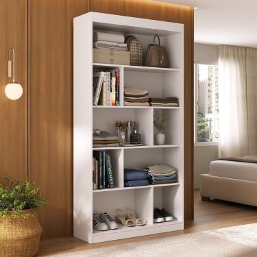 Imagem de Estante para Quarto Livreiro Artemis Espresso Móveis Branco