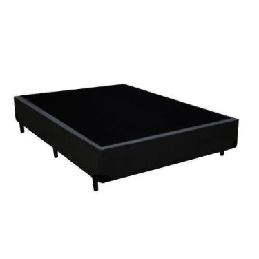 Imagem de Cama Box Viúva Suede Loja Xerife Preto 40x128x188 - KSM Colchões