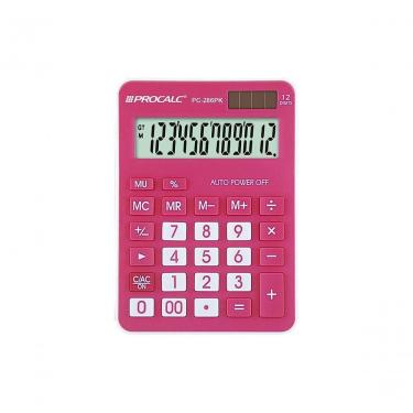 Imagem de Calculadora De Mesa Procalc Pc286 Pk 12 Digitos Pink