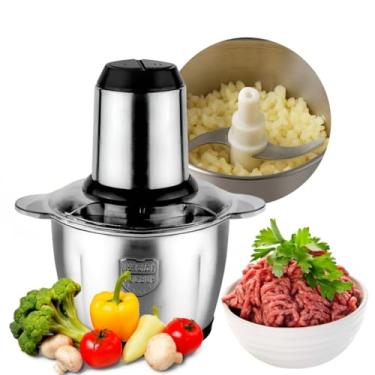 Imagem de Processador Triturador de Alimentos Multifuncional 3 litros em Inox Elétrico Carne Legumes Vegetais Voltagem 110v 500w