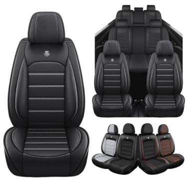 Imagem de Capas de assento para Kia Carnival 2022-2025 8 lugares, protetor de assento de couro antiderrapante à prova d'água compatível com airbag, conjunto completo de capa de assento interior de carro de luxo