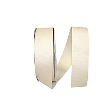 Imagem de Reliant Ribbon Fita de textura de gorgorão, 3,8 cm x 50 jardas, branco antigo