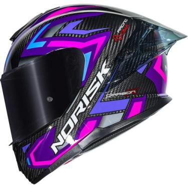 Imagem de Capacete Norisk Carbon R Spot, 54, Roxo