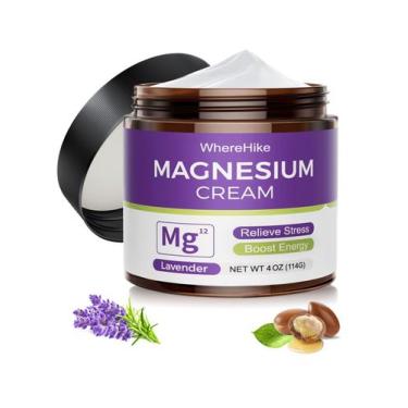 Imagem de Creme de magnésio WhereHike Natural para alívio da dor do sono 100 ml