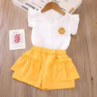 Imagem de Conjunto de Roupas de Verão para Bebês - Colete e Shorts 2 Peças - Mod