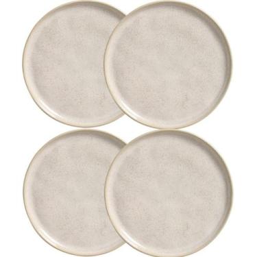 Imagem de Jogo 4 Pratos para Sobremesa Bio Latte Porto Brasil Cerâmica 21cm Mesa