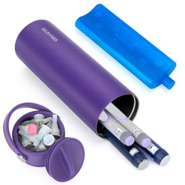Imagem de YOUSHARES Estojo De Viagem Para Caneta E Refrigerador Insulina 24 Horas, Com Capacidade 1 A 5 Canetas, Bolsa Gelo Aprovada Pela Tsa, Diabetes Portátil, Viagens Longas Uso Diário
