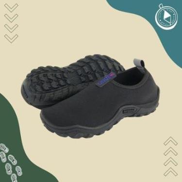 Imagem de Sapatilha Aquatica Neoprene Preta Seca Rapido Antiderrapante Trilha Praia Cachoeira-Unissex