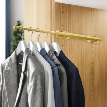 Imagem de Vara de manobrista de 30,5 cm para puxar para armário, haste de armário extensível ajustável, suporte de organização de haste retrátil padrão, extensor de varões de cabide de roupas para guarda-roupa
