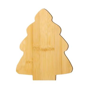 Imagem de ＫＬＫＣＭＳ Tábua de corte de madeira para cozinha, prato, multiuso, antiderrapante, decorativa, bandeja para servir carnes, sobremesas, pizza