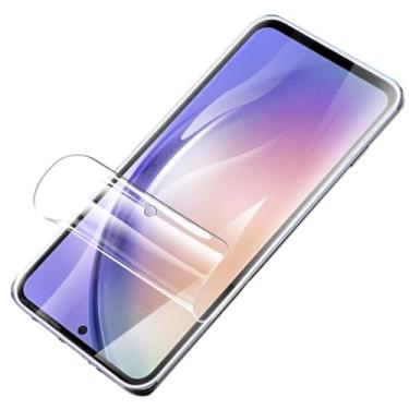 Imagem de PORRVDP Película protetora de tela de hidrogel para Samsung Galaxy A56, 2 peças de película protetora de TPU transparente (NÃO vidro temperado) [Clear HD] [Alta sensibilidade] [Compatível com