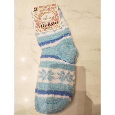 Imagem de Meia lã grossa térmica cano alto aquece o pé - Top, Azul claro