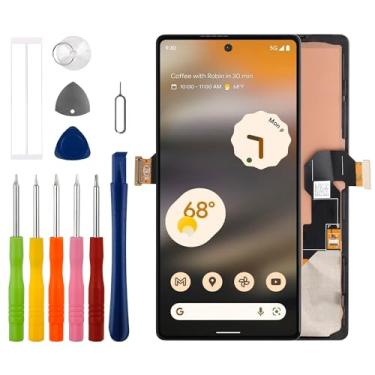 Imagem de Duotipa [Suporta impressões digitais] [Novo] Original Display Touch Screen Digitalizador Substituição para Google Pixel 6A 5G com kit de ferramentas de reparo técnico - Preto