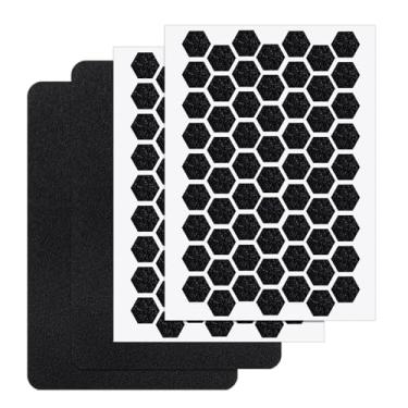 Imagem de 4pçs Fita Adesiva Antiderrapante Celular, Universal Adesivos Aderência Capa Celular Pré-Cortados Decalques Antiderrapantes para Controle Jogo Notebook Mouse Câmera Resistente ao Suor (Preto)