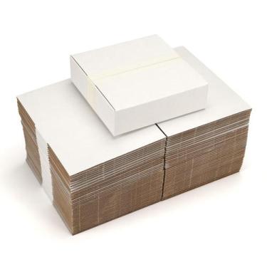Imagem de Caixas de envio Schliersee 7x7x5cm Conjunto de 40 cartões brancos