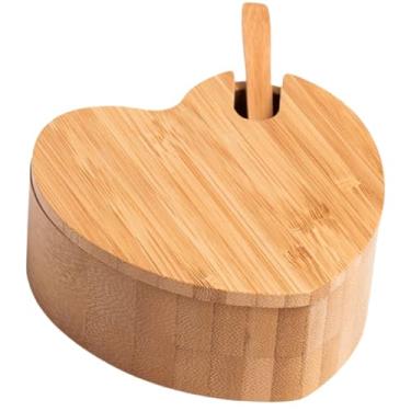 Imagem de Açucareiro Com Formato De Coração E Colher Madeira De Bambu
