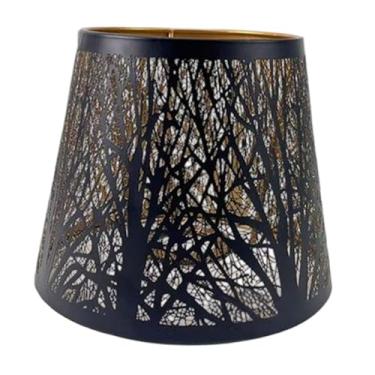 Imagem de Generic Abajur de metal, capa para abajur, luminária pendente, capa para abajur de mesa, arandelas de parede, Preto Pequeno