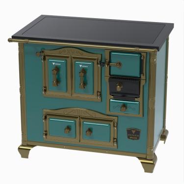 Imagem de Fogao a Lenha Venax n 2 Imperador Premium Turquesa SE