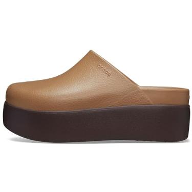 Imagem de Crocs Tamanco feminino plataforma Dylan, sapatos femininos plataforma mule, Sépia, 36