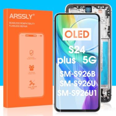 Imagem de Tela LCD de substituição OLED S24 Plus 5G para Samsung Galaxy S24 Plus 5G 3D Touch Screen Digitalizador Montagem SM-S926U SM-S926B Cinza com moldura