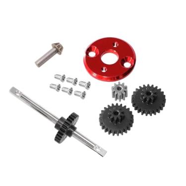 Imagem de simhoa Kit de reparo para carro RC 1/12, caixa de câmbio, transmissão, caminhão, fácil de instalar, motor, pinhão, engrenagem, carro RC, MN98V2, Vermelho