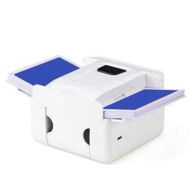 Imagem de Zopsc Máquina de Barriga de Cartão de Recrocação Elétrica Recarregável, Operação de Baixo Ruído para Poker, Blackjack, para Casa, Jogo, Festa e Viagem (Branco)