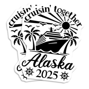 Imagem de Ímãs Cruisin Together Alaska 2025 - Geladeira de férias, navio de cruzeiro, refrigerador, lembrança, festa, lembrancinha - 12 cm, pacote com 2 - EPLM0077
