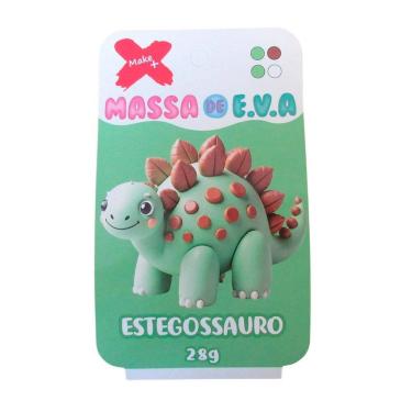 Imagem de Massa de EVA em pote 28g 4 cores Estegossauro - Gatte