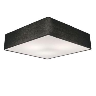 Imagem de Plafon Quadrado Vivare Md-3052 Cúpula em Tecido 60x60x15cm - Bivolt, P