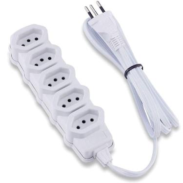 Imagem de Extensão Com Terra 5 Entradas Cabo 3x0,75mm 5 Metros - 180200022 - Forceline