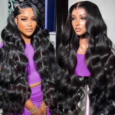 Imagem de Perucas frontais de renda Dochuman Body Wave, cabelo humano de 30 pole