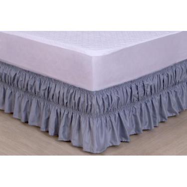 Imagem de Saia para Cama Box com Elástico  Ajustável para Diversos Tamanhos (Sol
