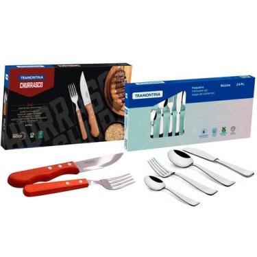 Imagem de Conjunto De Talheres Para Churrasco E Mesa Tramontina Buzios E Jumbo E
